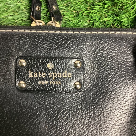 Kate Spade Black Leather Dome Satchel Handbag - Picture 13 of 16